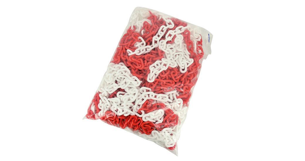STARLİNE PLASTİK ZİNCİR KIRMIZI BEYAZ 6 MM