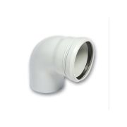 PVC ATIKSU KAPALI DİRSEK 125*90