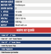 MERCURE PAFTA MAKİNASI 1/2-3 TEZGAH TİPİ ELEKTRİKLİ