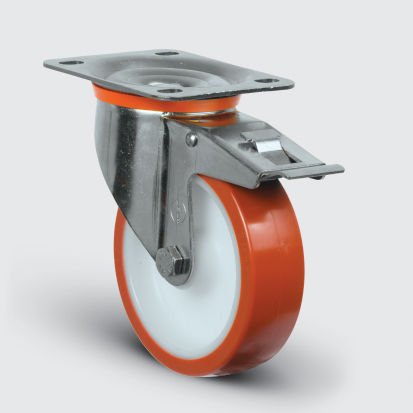 TURUNCU TEKERLEK SARHOŞ FRENLİ 125 - 40 MM