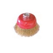 OMEGA TOOLS  VİDALI SAÇAKLI  ÇANAK TEL FIRÇA  100  mm