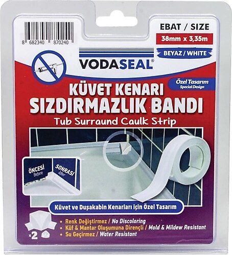 VODASEAL KÜVET KENAR SIZDIRMAZLIK BANDI BEYAZ