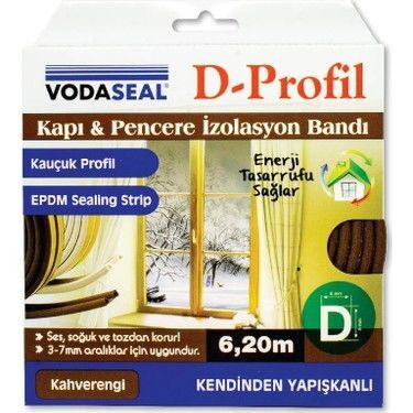 VODASEAL KAPI PENCERE İZOLASYON BANDI 6,2 MTR KAHVE