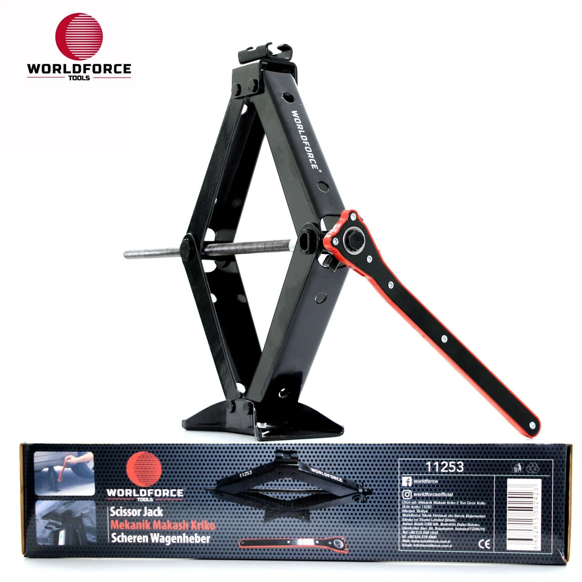 11253 MEKANİK MAKASLI KRİKO 2 TON CIRCIR KOLLU
