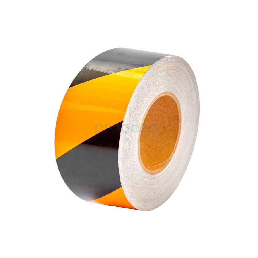 REFLEKTİF BANT SARI -SİYAH 100 MM