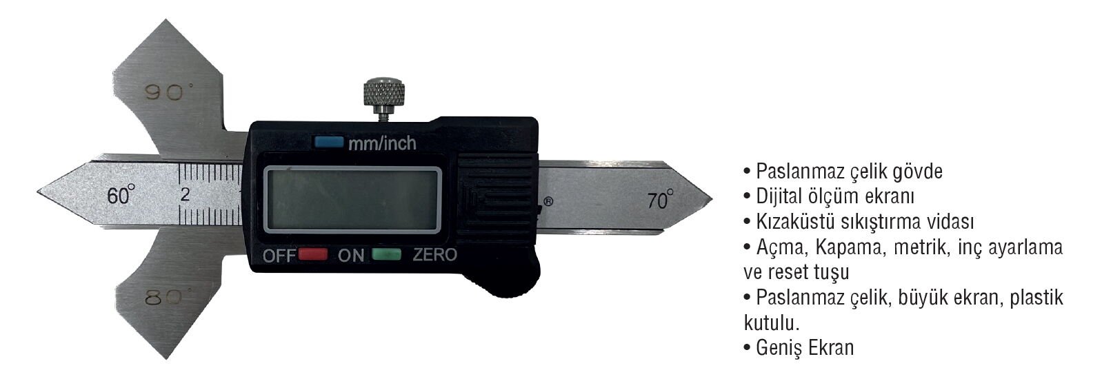 MERCURE DİJİTAL KAYNAKÇI KUMPASI 0-20x0,01mm. PROF.