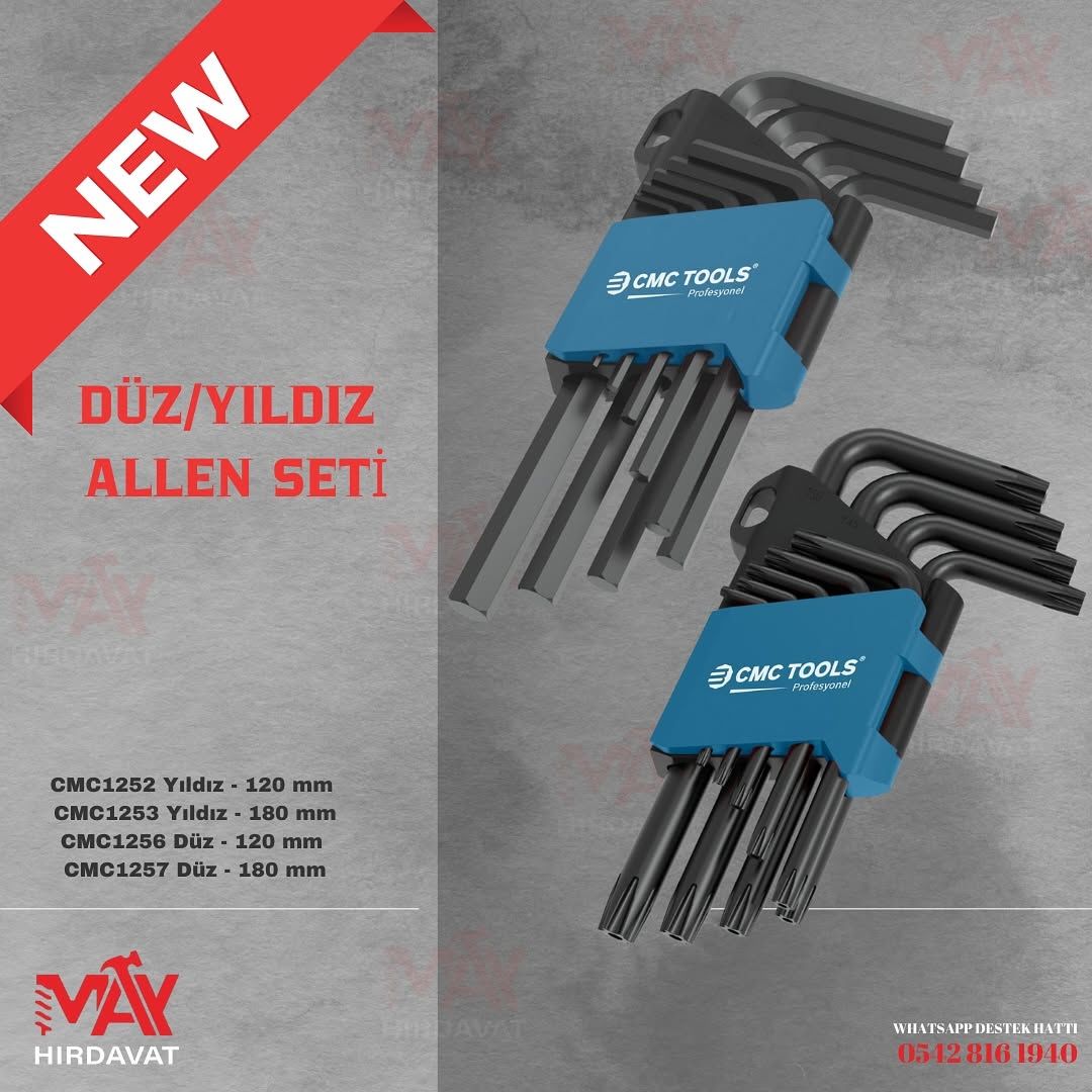 CMC1257 9 PARÇA ALYEN ANAHTAR TAKIMI UZUN