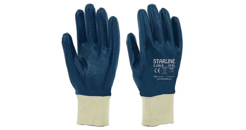 STARLİNE  E-206-B MAVİ NİTRİL İŞ ELDİVENİ 10/XL