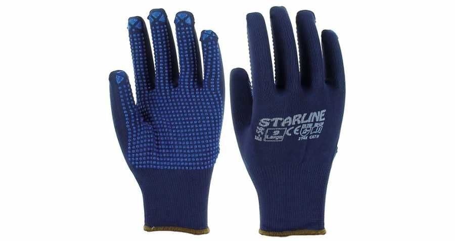 STARLİNE  E-56 ELDİVEN PVC PUANLI ÖRGÜ L/9